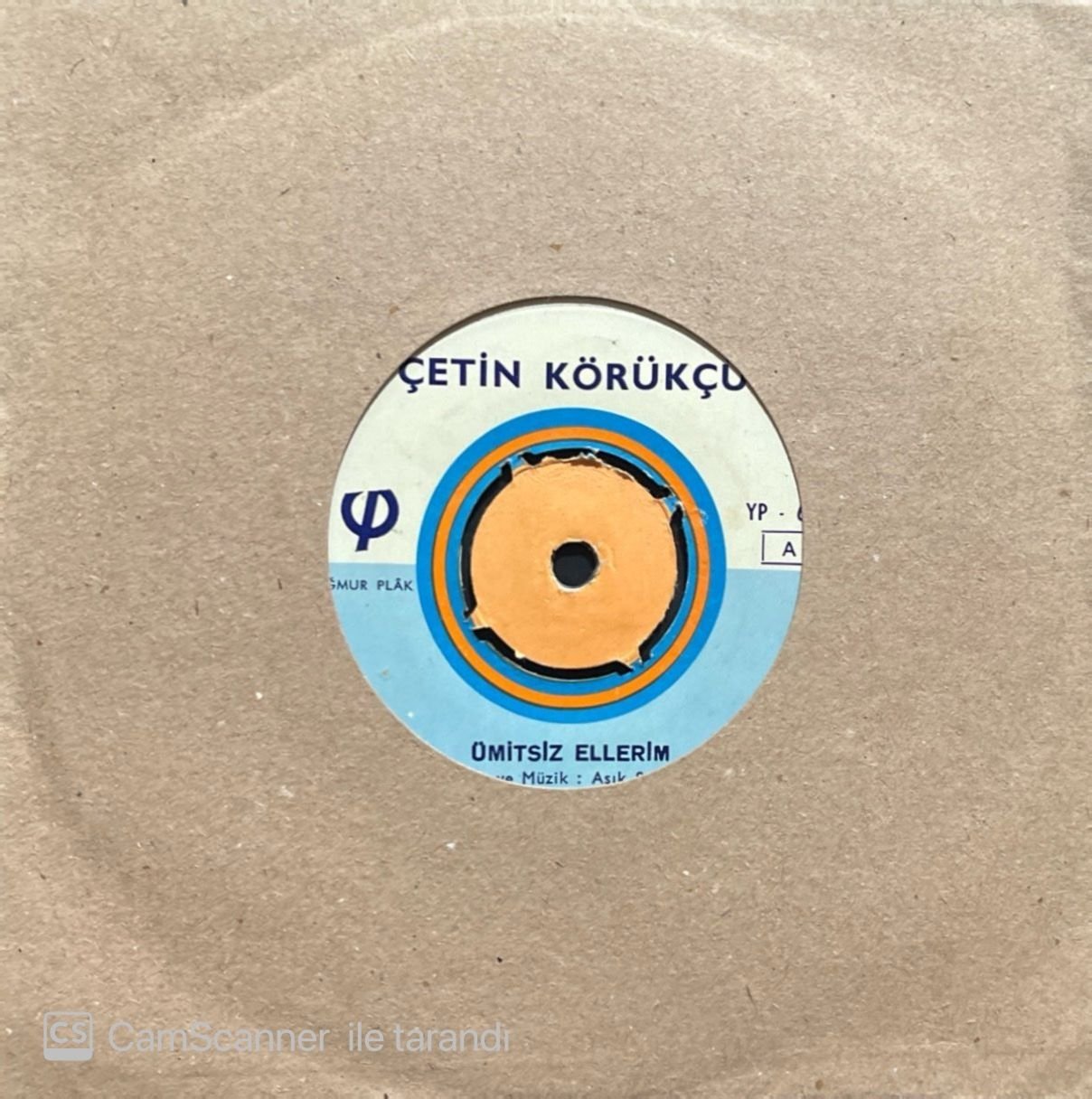 Çetin Körükçü Ümitsiz Ellerim 45lik Plak