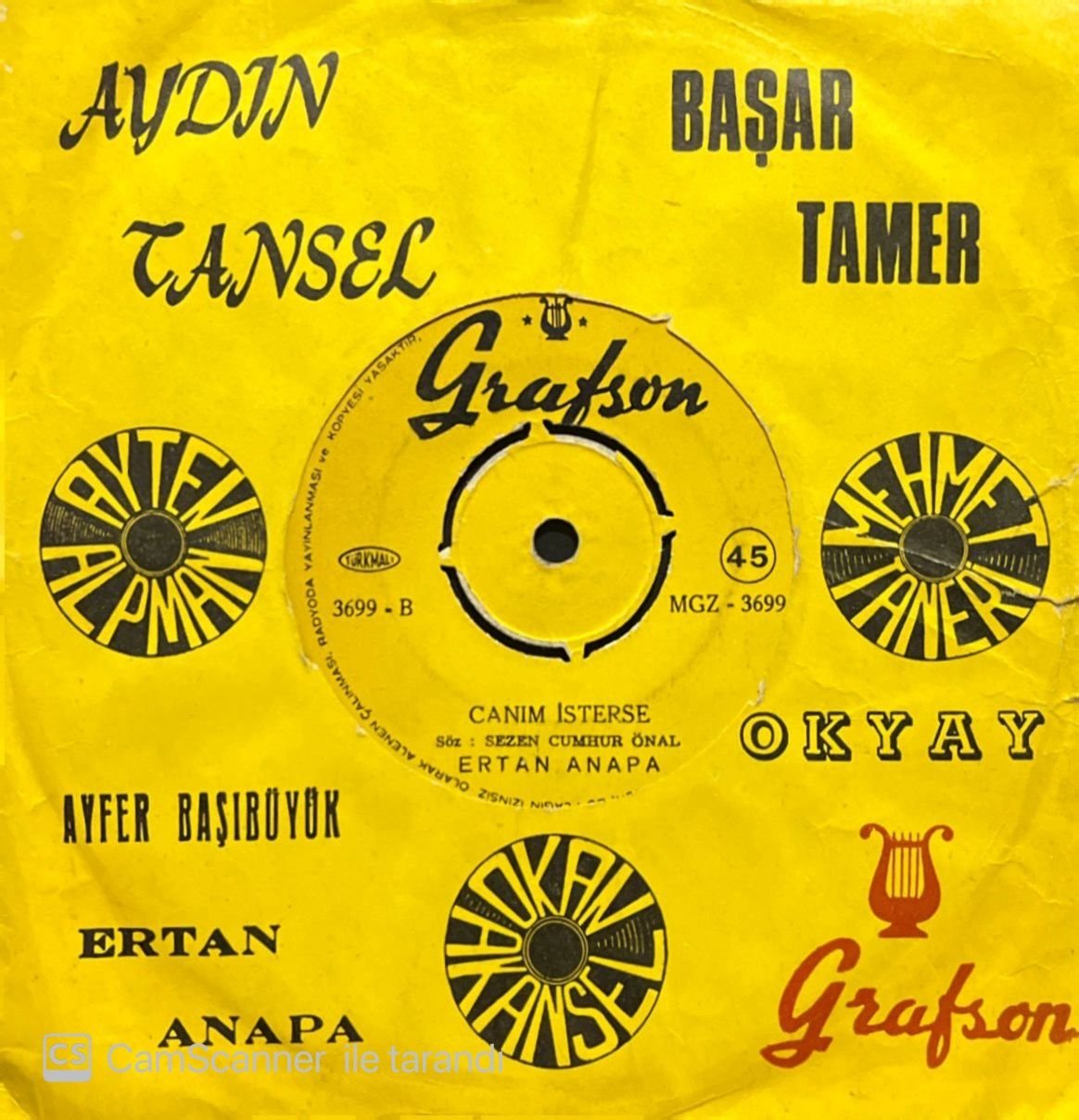 Ertan Anapa Canım İsterse 45lik Plak
