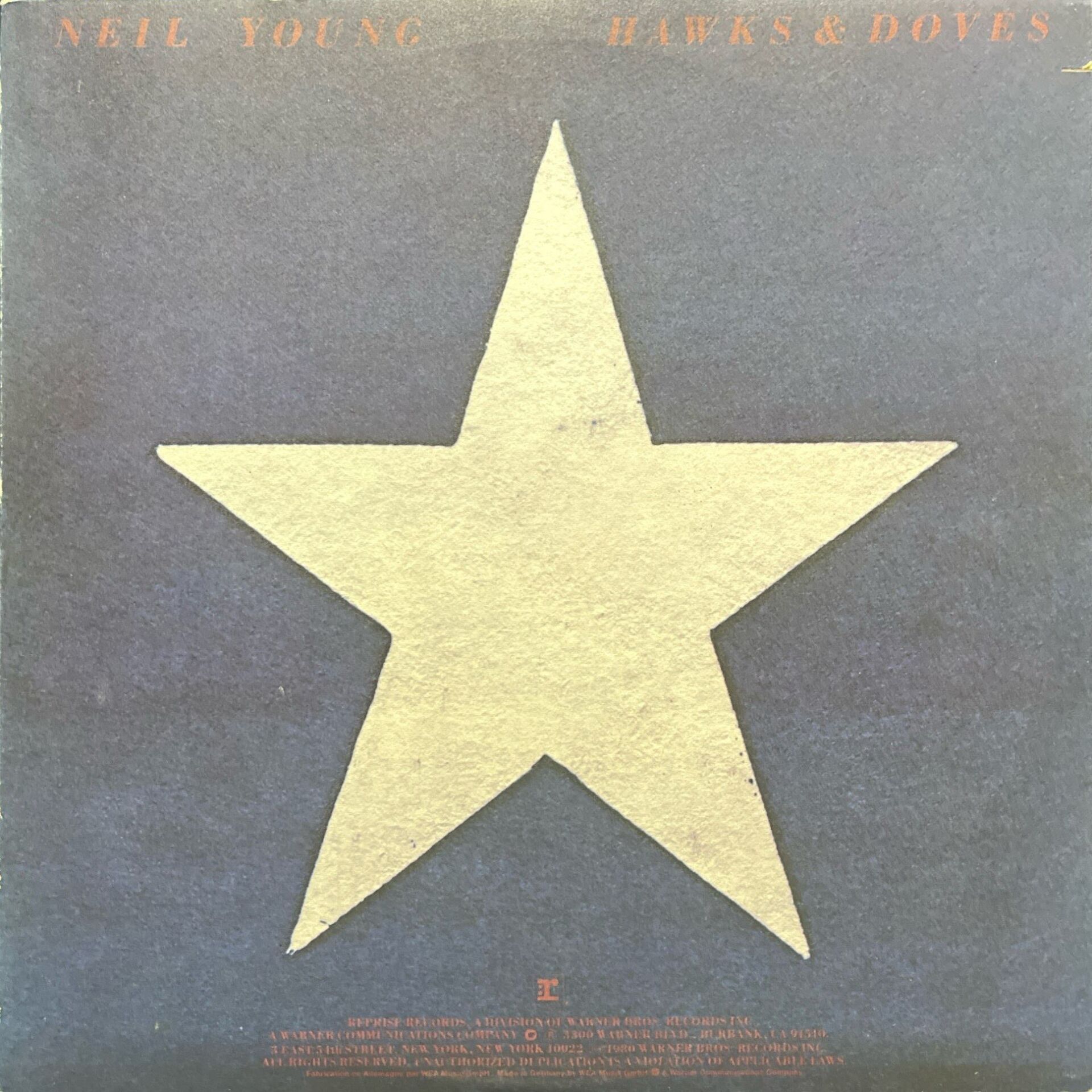 Neil Young Hawks & Doves LP Plak
