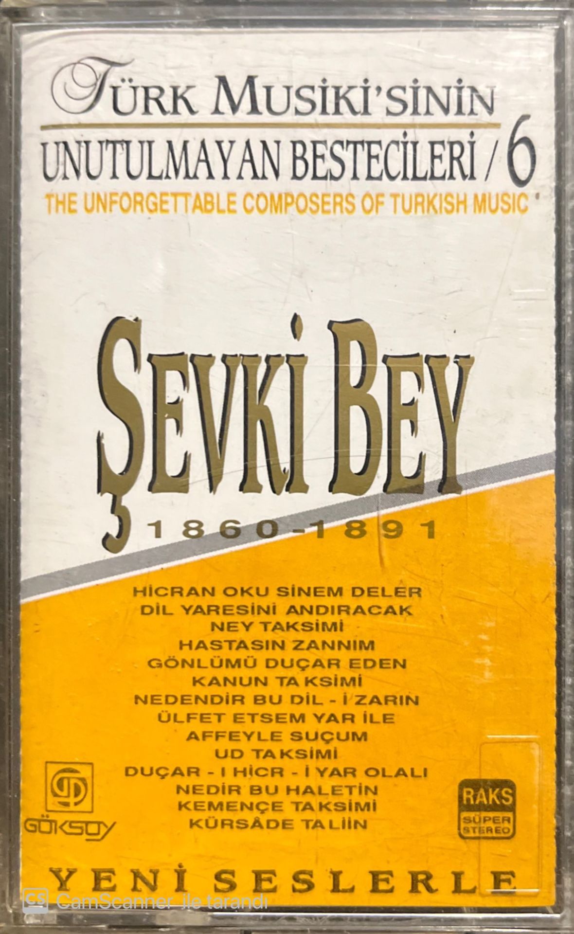 Şevki Bey 1860-1891 Kaset