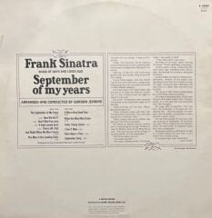 Frank Sinatra September Of My Years LP Plak