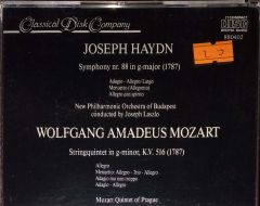 Joseph Haydn Wolfgang Amadeus Mozart CD