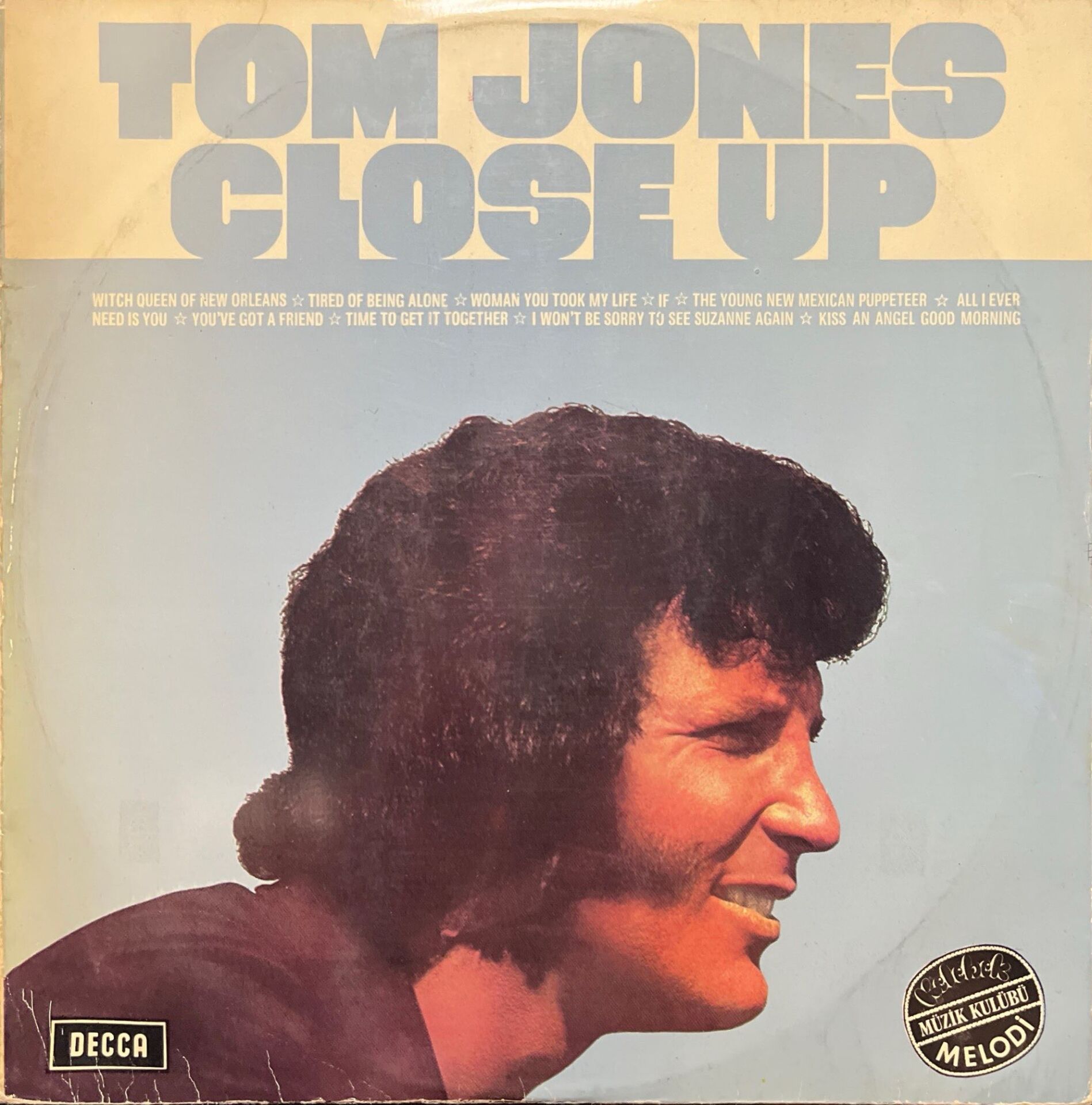 Tom Jones Close Up LP Plak