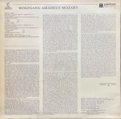 Cenek Pavlik Mozart Violin Concertos LP Klasik Plak
