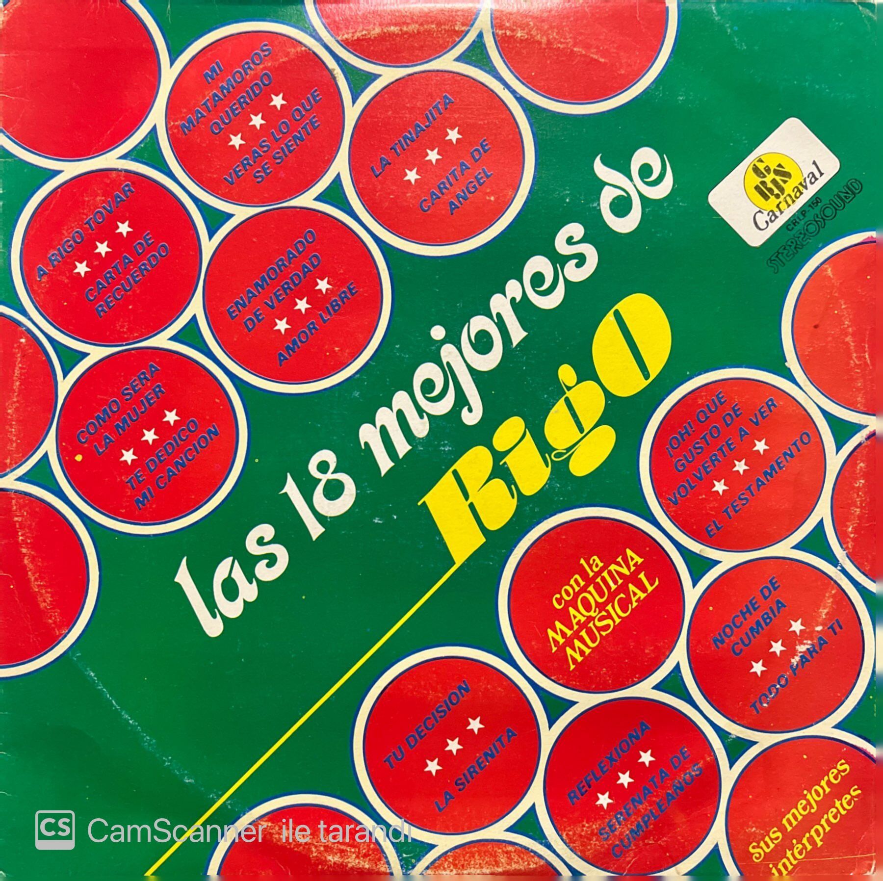 Rigo La Maquina Musical LP Plak