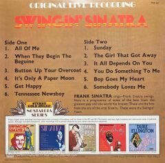 Frank Sinatra Swingin' Sinatra LP Plak