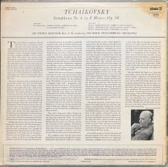 Tchaikovsky's IV th Symphony Sir Thomas Beecham LP Klasik Plak