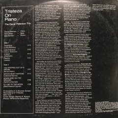 Oscar Peterson Trio Tristeza On Piano LP Plak