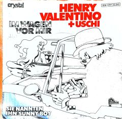 Henry Valentino Mit Uschi Im Wagen Vor Mir 45lik Plak