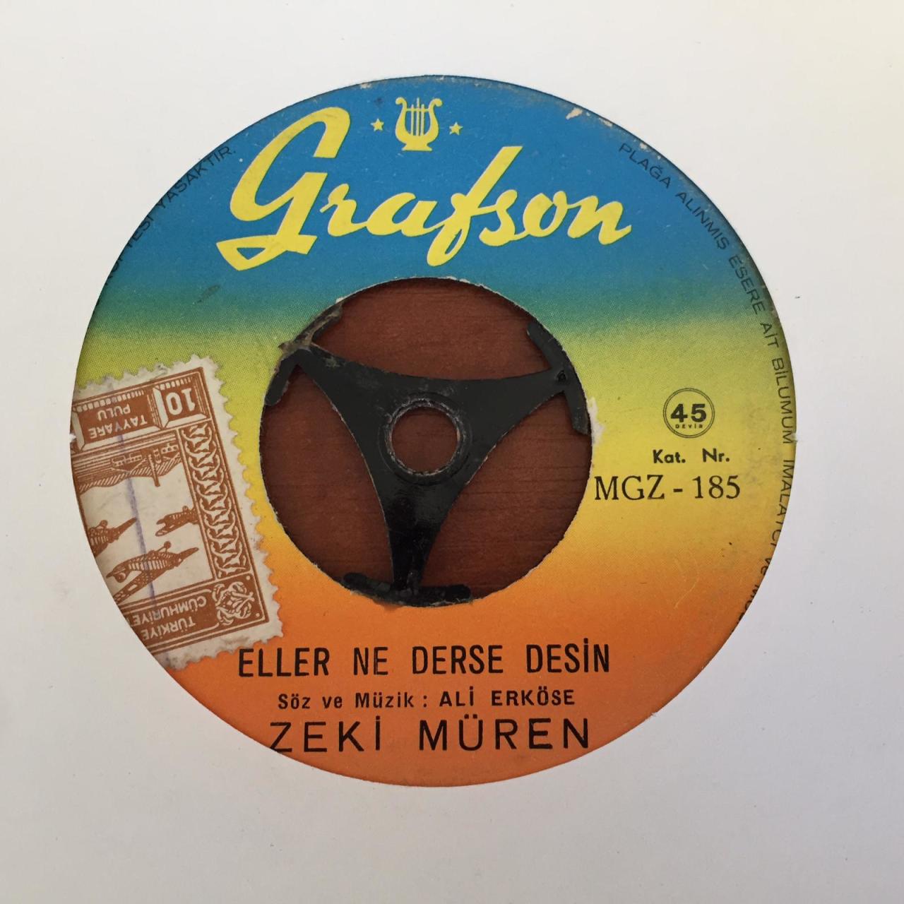 Zeki Müren Eler Ne Derse Desin 45lik Plak