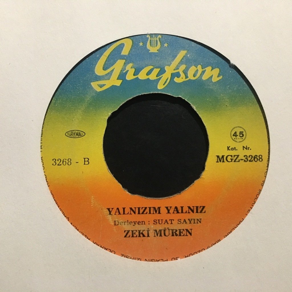 Zeki Müren Yalnızım Yalnız 45lik Plak