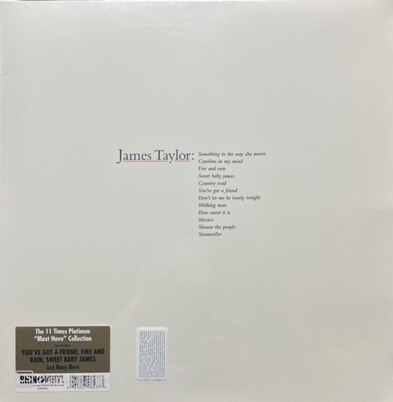 James Taylor James Taylor's Greatest Hits LP Plak
