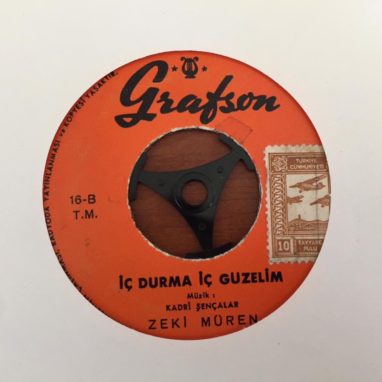 Zeki Müren İç Durma İç Güzelim 45lik Plak