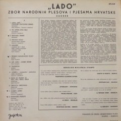 Zbor Narodnih Lado  LP Plak