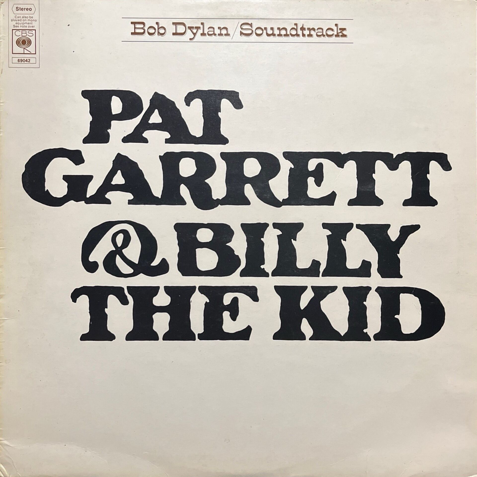 Bob Dylan Pat Garrett & Billy The Kid Soundtrack LP Plak