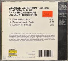 Gershwin Rhapsody In Blue American In Paris CD