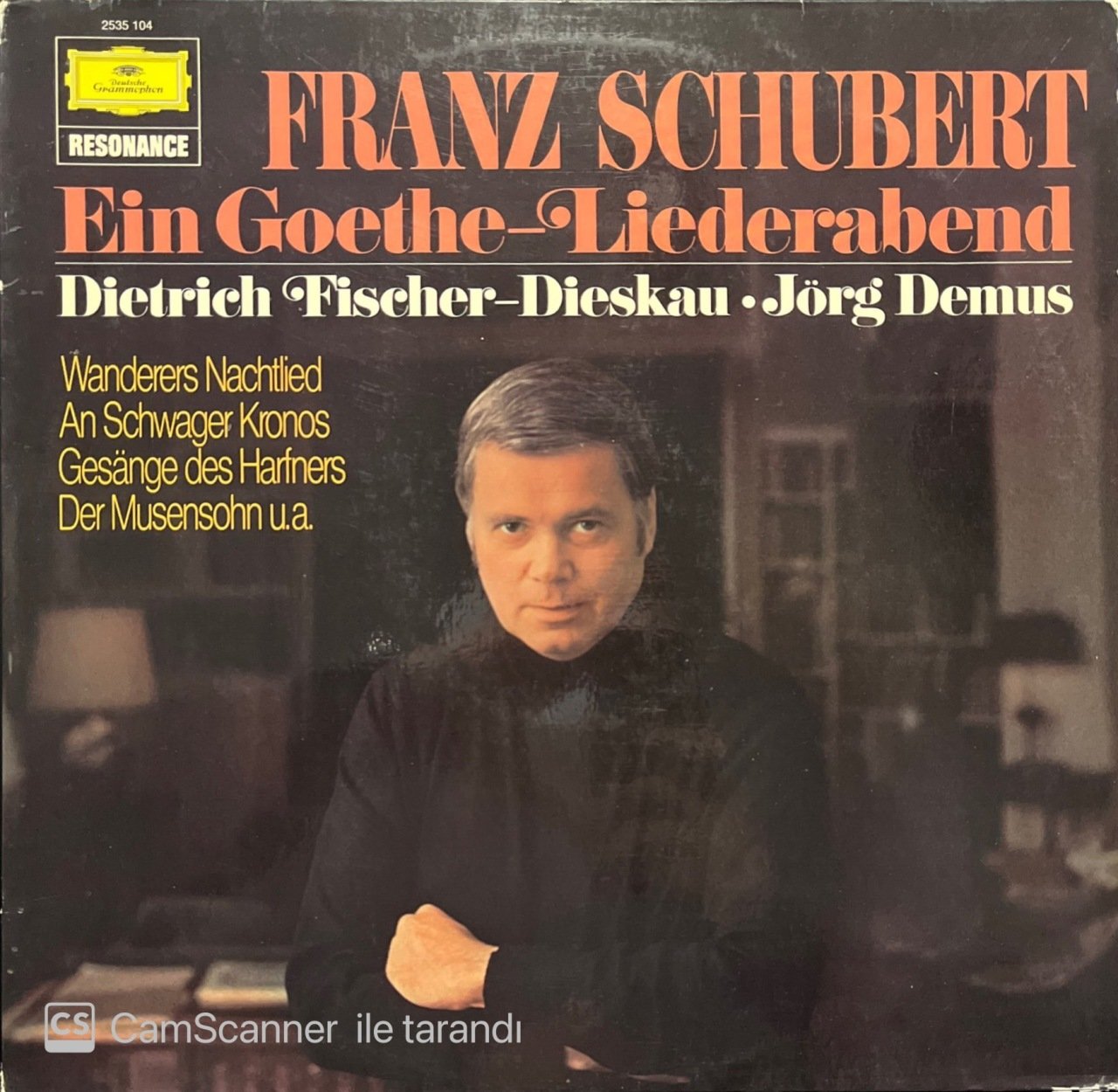 Franz Schubert Ein Goethe-Liederabend LP Klasik Plak