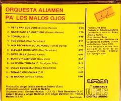 Orquesta Aliamen Pa' Los Malos Ojos CD