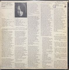 Joan Baez In Concert Part 2 LP Plak