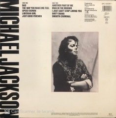 Michael Jackson Bad LP Plak