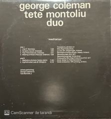 George Coleman Tete Montoliu Duo Meditation LP Plak