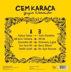 Cem Karaca Yiyin Efendiler Sarı Renkte Plak LP Plak
