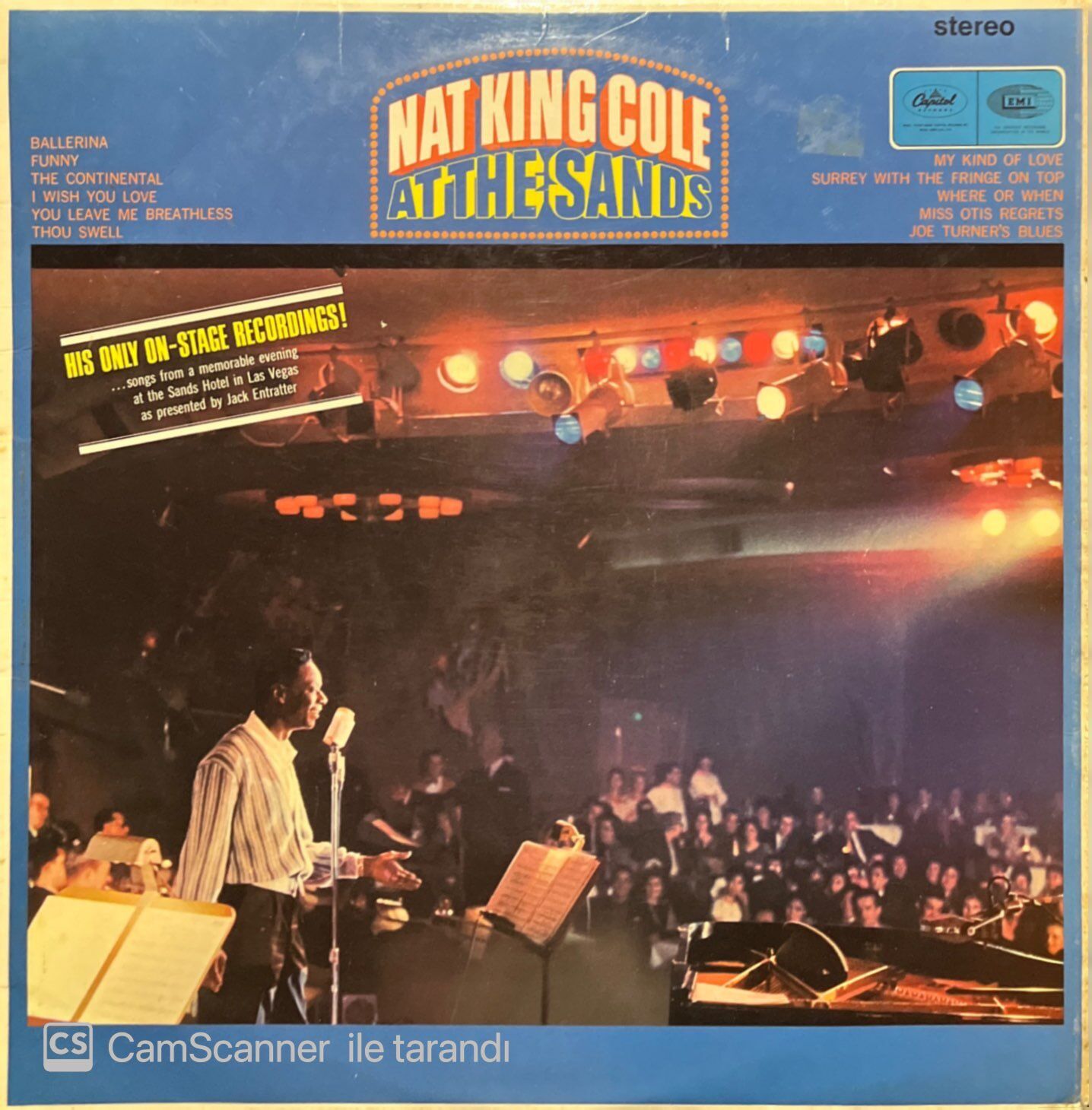 Nat King Cole At The Sands LP Plak