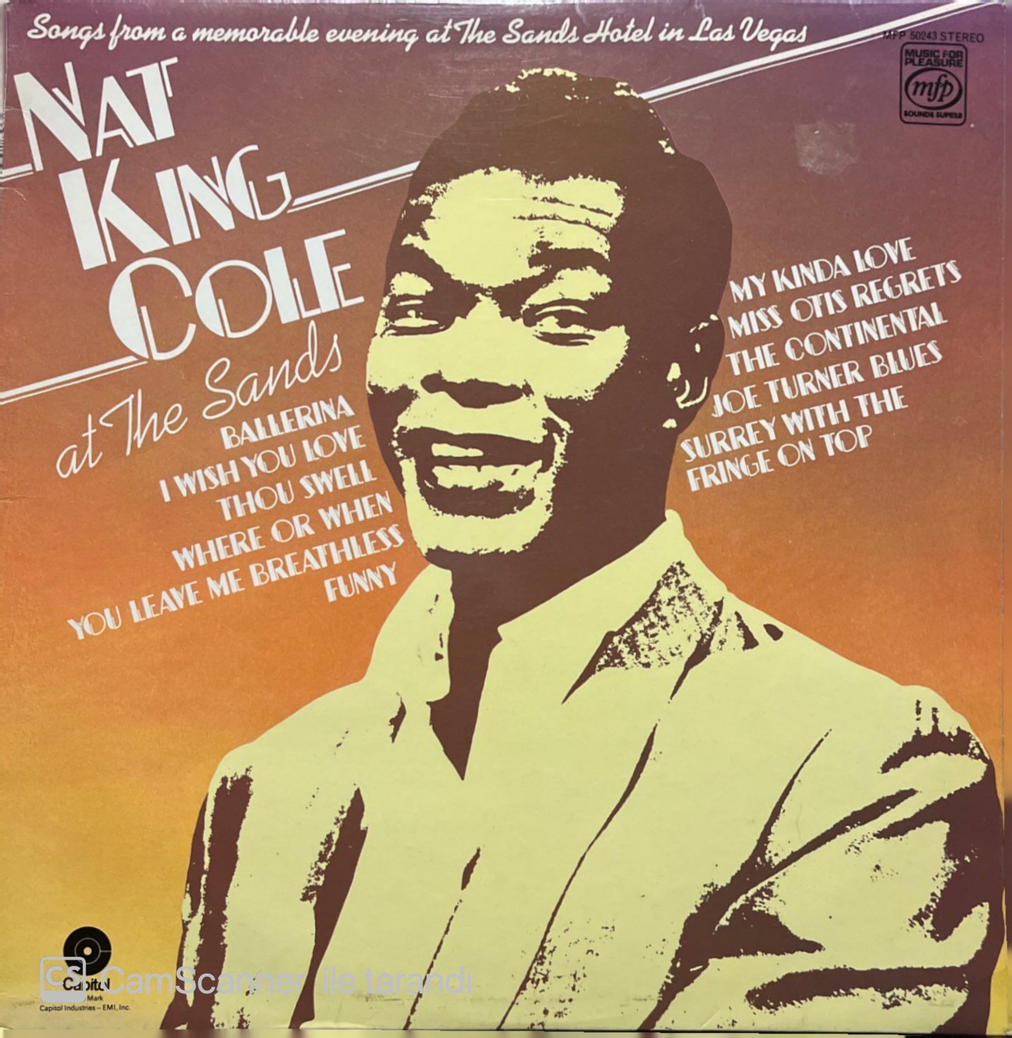 Nat King Cole At The Sands LP Plak