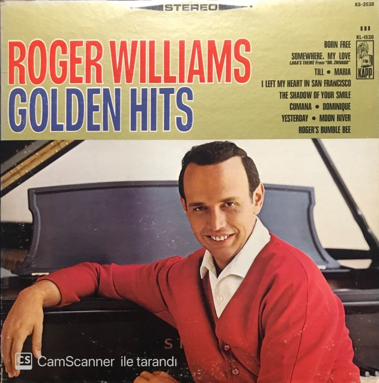 Roger Williams Golden Hits LP Plak