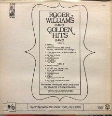 Roger Williams Golden Hits LP Plak