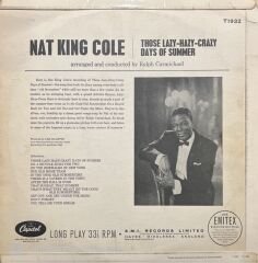 Nat King Cole Those Lazy-Hazy-Crazy Days Of Summer LP Plak