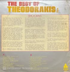 Mikis Theodorakis The Best Of Theodorakis : 1 LP Plak