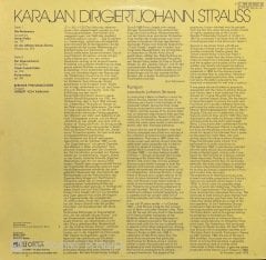 Karajan Dirigiert Johann Strauss LP Klasik Plak