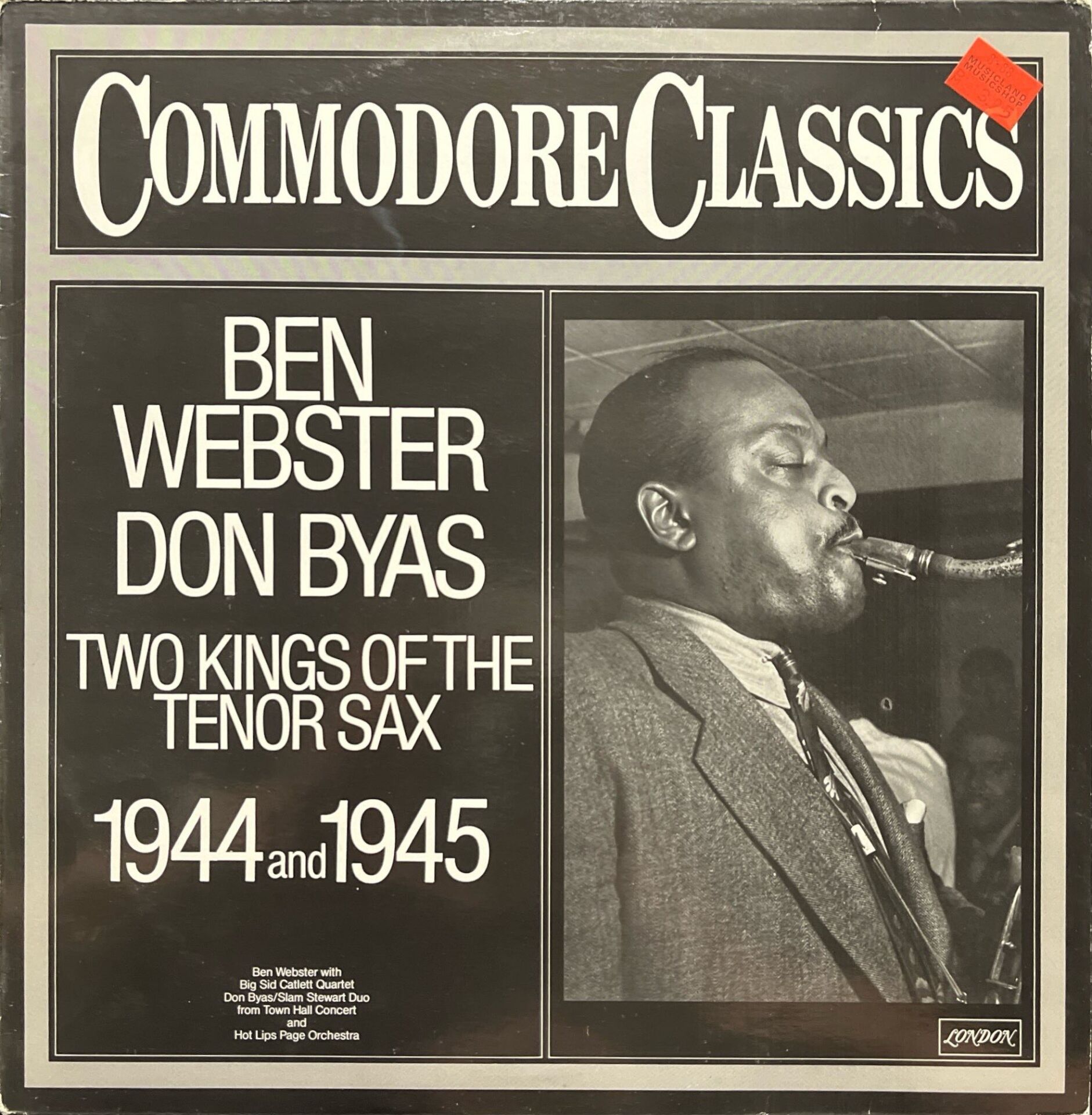 Ben Webster Don Byas Two Kings Of The Tenor Sax 1944 And 1945 LP Plak