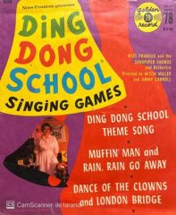 Singing Games Ding Dong School Sarı Renkli Plak 45lik Plak