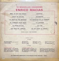 Enrico Macias 12 Nouvelles Chansons LP Plak