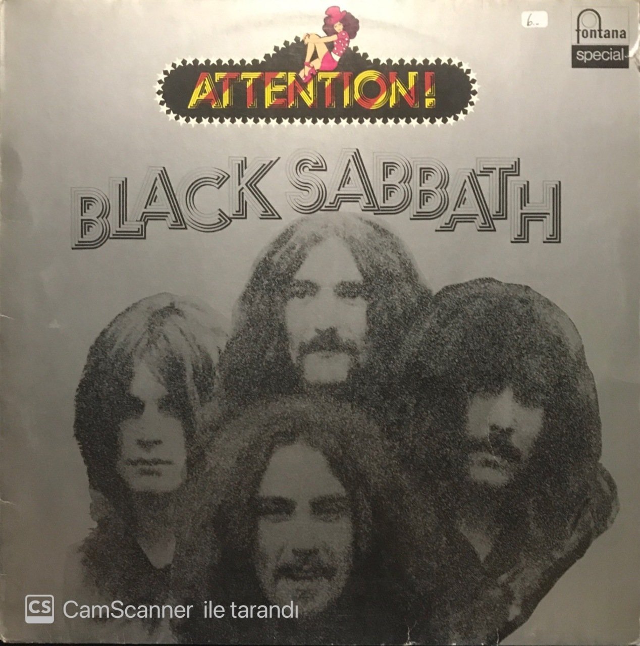 Black Sabbath Attention LP Plak