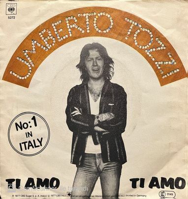 Umberto Tozzi Ti Amo 45lik Plak