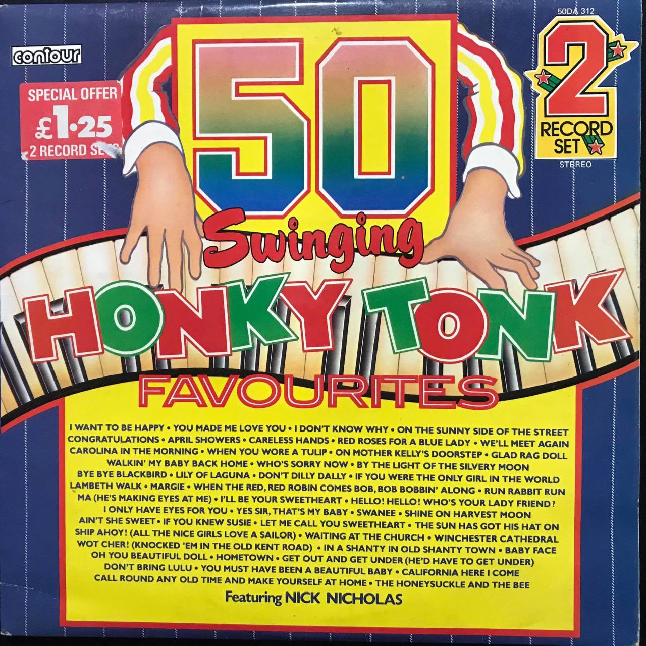 50 Swinging Honky Tonk Favourites Çift LP Plak