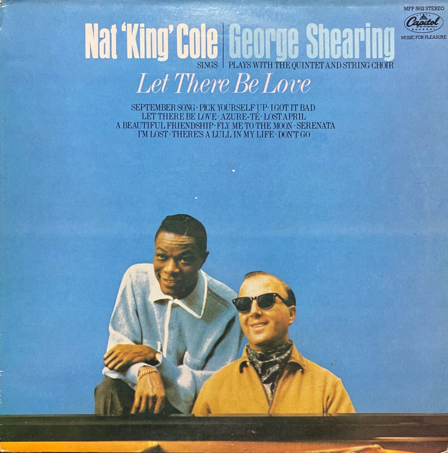 Nat King Cole George Shearing Let Three Be Love LP Plak
