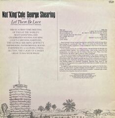 Nat King Cole George Shearing Let Three Be Love LP Plak