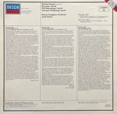 Richard Strauss Don Juan Till Eulenspiegel LP Plak