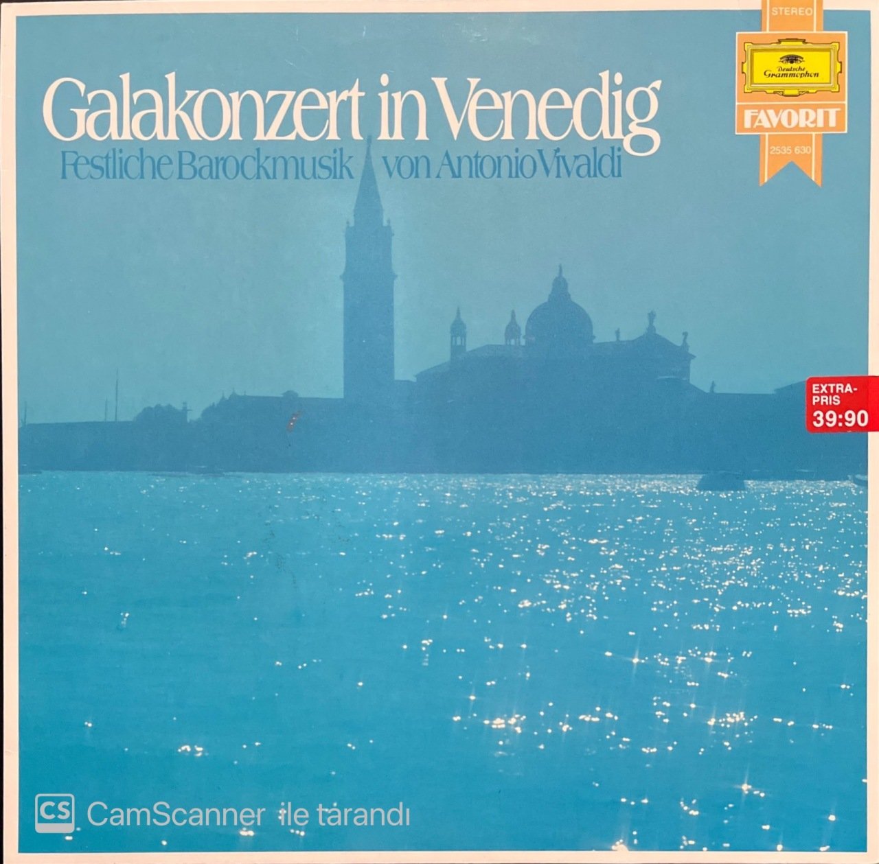 Von Antonio Vivaldi Galakonzert In Venedig LP Klasik Plak