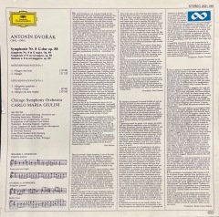 Antonin Dvorak Chicago Symphony Orchestra Carlo Maria Giulini LP Klasik Plak