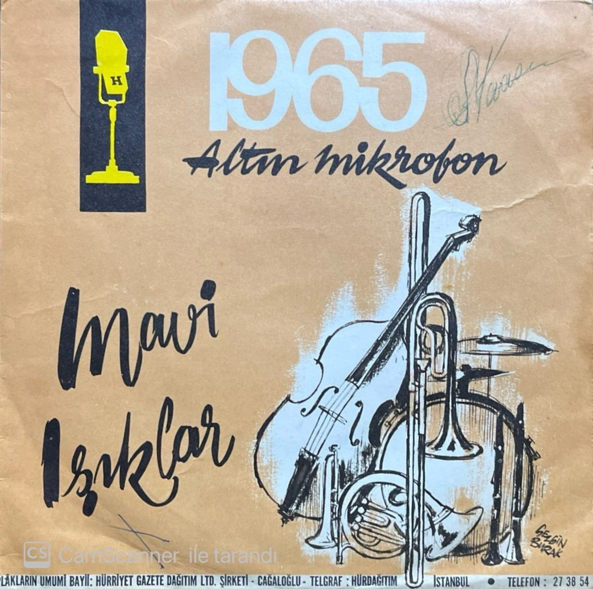 Mavi Işıklar 1965 Altın Mikrofon Helvacı 45lik Plak