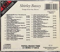 Shirley Bassey Songs From The Shows CD