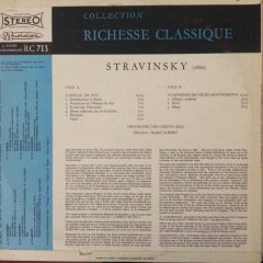 Igor Stravinsky L'Oiseau De Feu LP Plak