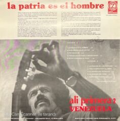 Ali Primera - 2 La Patria Es El Hombre LP Plak