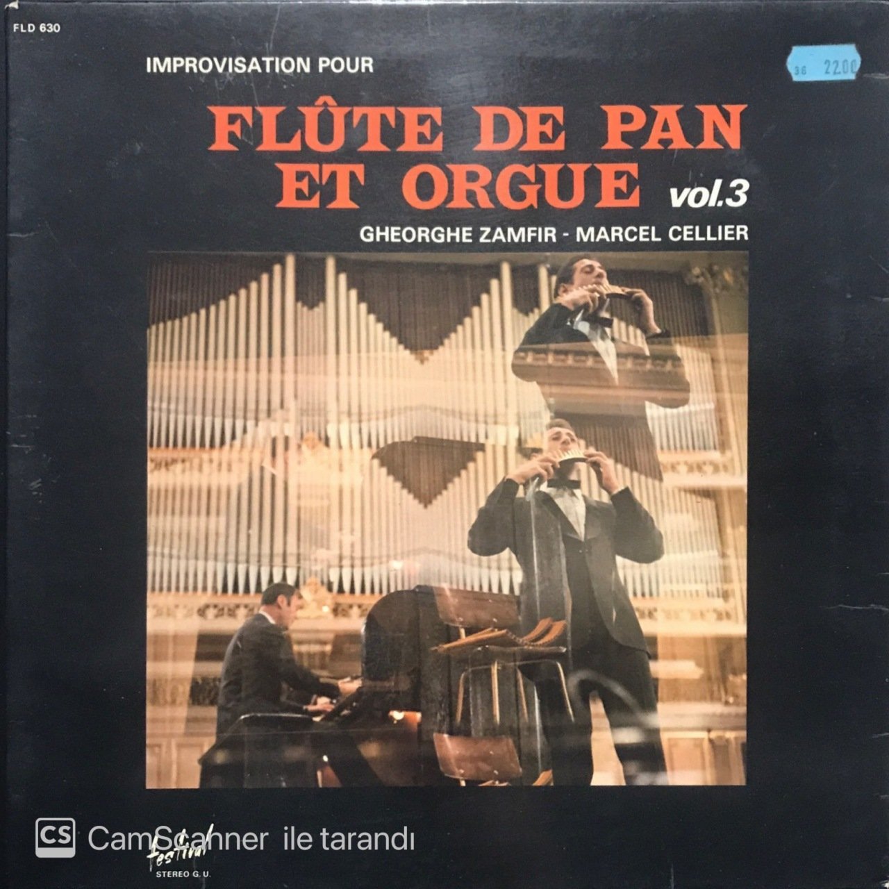 Georghe Zamfir Improvisation Pour Flute De Pan Et Orgue LP Plak