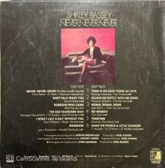 Shirley Bassey Never, Never, Never LP Plak